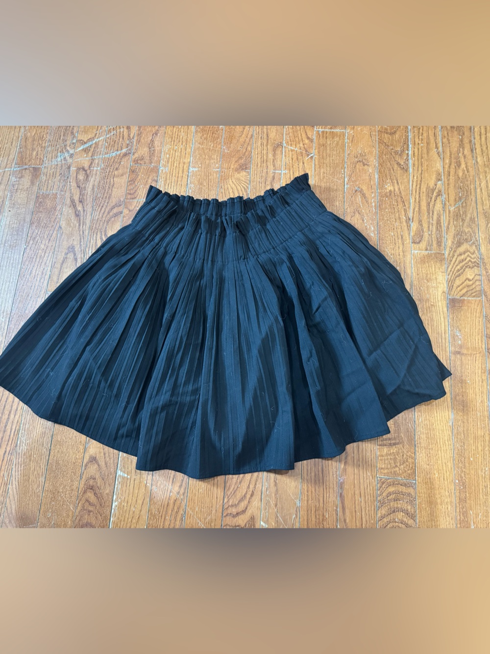 Zara Black Pleated Circle Skirt